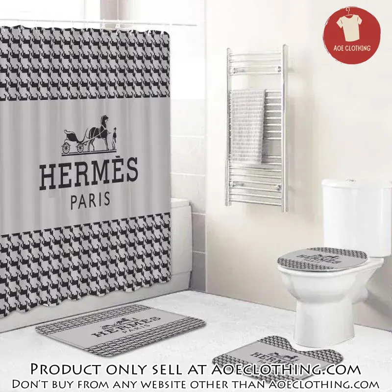 Hermes grey fashion logo limited luxury brand bathroom set home decor aoe0655951